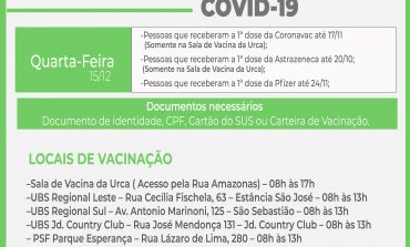 2ª Dose COVID-19 | Aplicação das vacinas de todos os laboratórios segue  nesta quarta-feira (15)