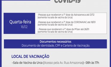 Aplicação da vacina contra COVID-19 segue em Poços