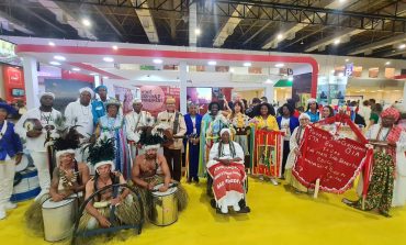 Associação de Ternos de Congos e Caiapós de Poços de Caldas se apresenta na WTM Latin America, em São Paulo