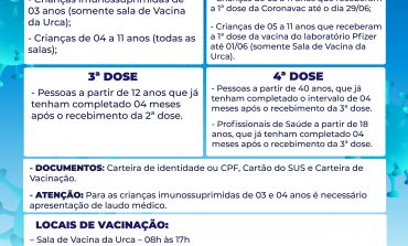 Vacina contra COVID-19 segue sendo aplicada nesta quarta (27)