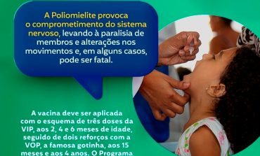 Secretaria de Saúde reforça a importância da vacina contra Poliomielite