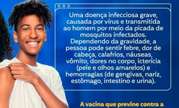 Vacinação | Secretaria de Saúde reforça importância da vacina contra Febre Amarela